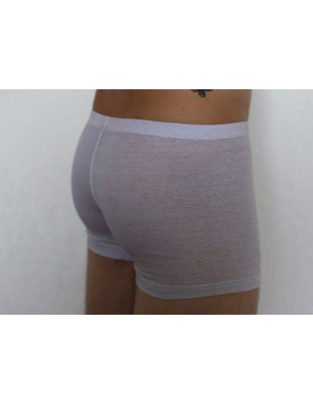 Boxer in cotone-argento con schermo anti-onda