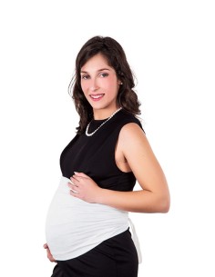 Bandeau de grossesse anti-ondes blanc cassé 2
