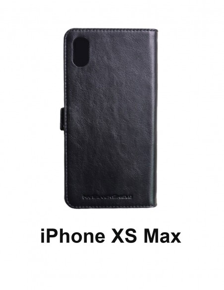 iPhone XS Max Top Leather Anti-Wave Case black color (book)