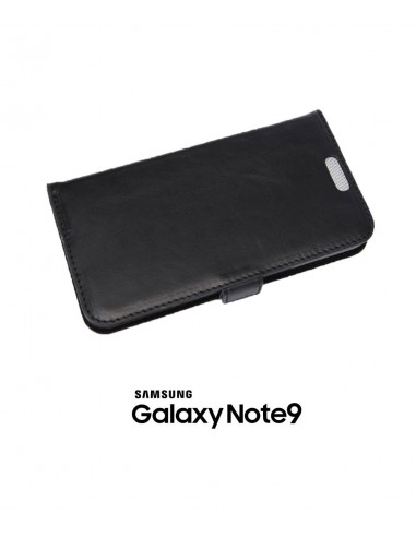 Mikrowellen-Hülle Samsung Galaxy Note9 oberes schwarzes Leder (Book)