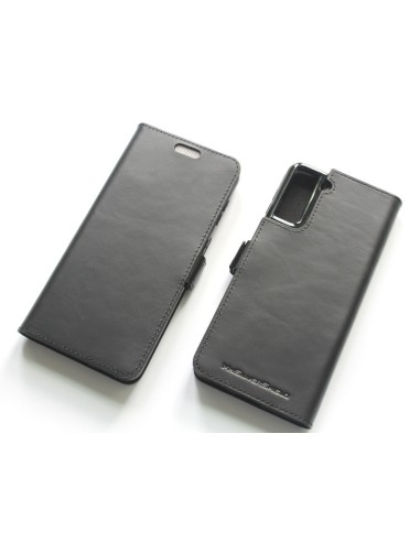 Samsung Galaxy S21 Anti-Strahlungs-Gehäuse aus schwarzem Leder