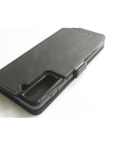 Samsung Galaxy S21 Anti-Strahlungs-Gehäuse aus schwarzem Leder