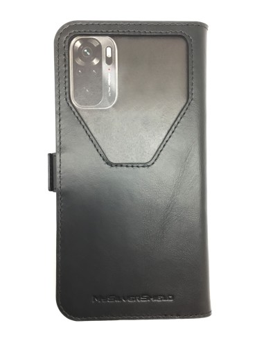 Strahlenschutzhülle aus schwarzem Leder für XIAOMI REDMI NOTE 10S