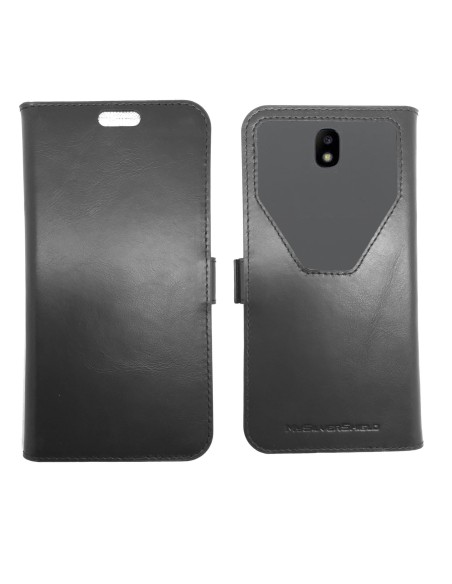 GALAXY J5 PRO compatibile con la custodia universale anti-wave in pelle nera