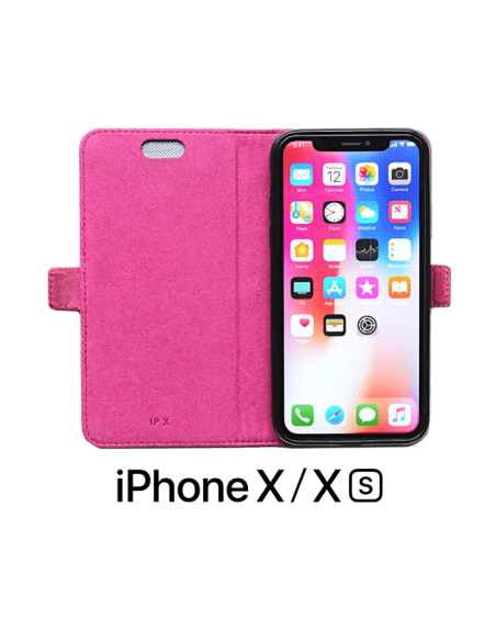 Custodia in pelle anti-radiazioni per Apple iPhone X / XS colore rosa