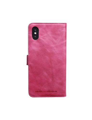 Etui anti-ondes iPhone X / XS cuir supérieur couleur rose (book)