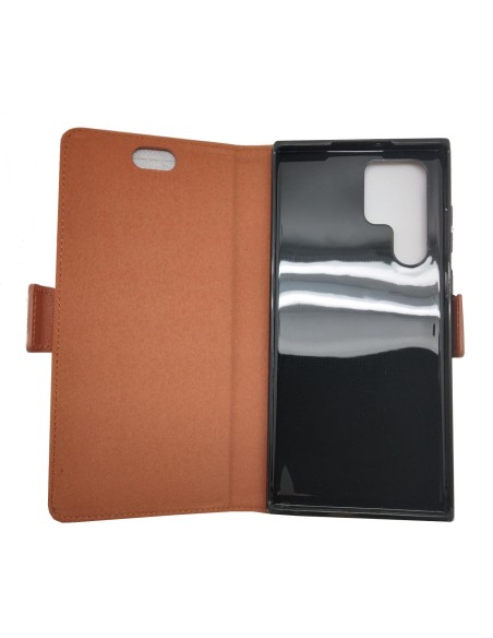 Fawn leather anti-radiation case for Samsung Galaxy S22 ULTRA