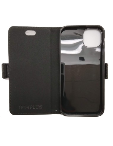 Strahlenschutzhülle für iPhone 14 PLUS aus schwarzem Leder