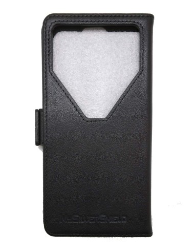 Universal anti-radiation case L-format black leather (adhesive)