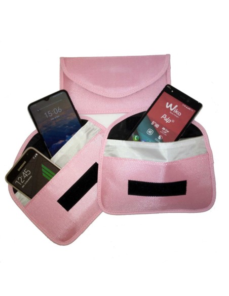 Astuccio Faraday a prova di microonde, medio, tessuto rosa