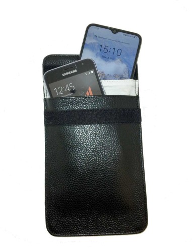 Faraday anti-radiation pouch medium model (faux leather)
