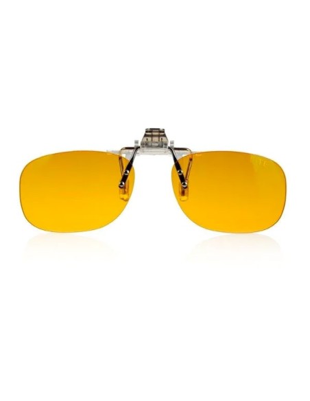 Yellow clip on store sunglasses