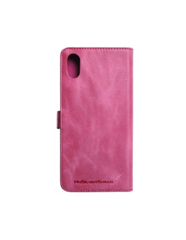 iPhone XS Max top couro rosa (livro) anti-onda caso