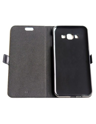 Custodia anti-radiazioni per Samsung Galaxy A8 (2015) in pelle premium nera (a libro)