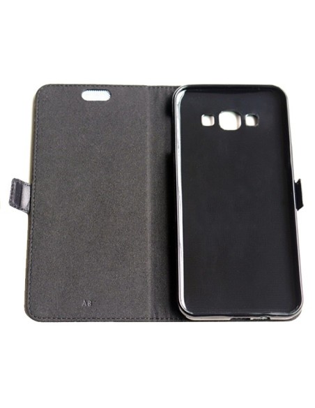 Custodia anti-radiazioni per Samsung Galaxy A8 (2015) in pelle premium nera (a libro)