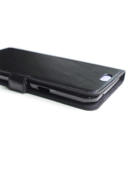 Custodia anti-radiazioni per Samsung Galaxy A8 (2015) in pelle premium nera (a libro)