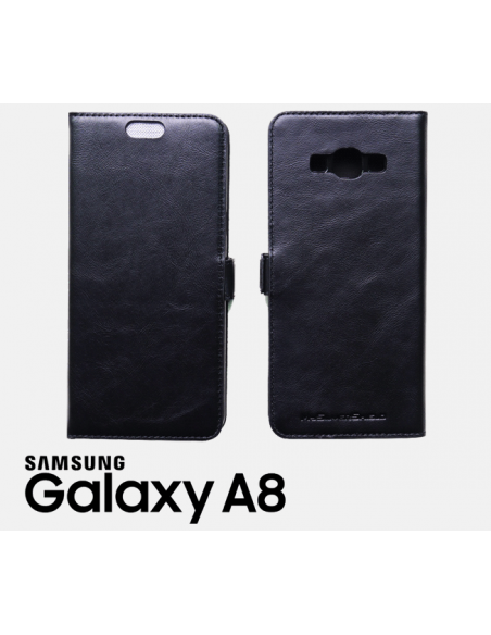 Etui anti-ondes Samsung Galaxy A8 (2015) cuir supérieur noir (book)