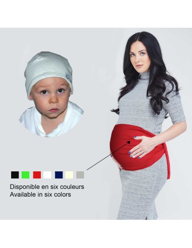 Pregnancy belly band and baby hat anti-radiation pack