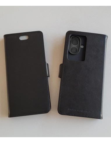 Custodia anti-onda per iPhone 16 plus in pelle nera