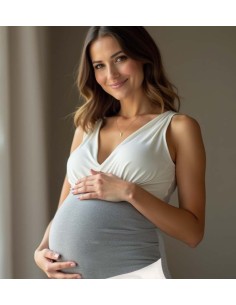 Bandeau de grossesse anti-ondes gris