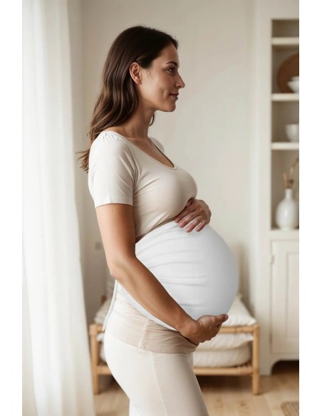 Bandeau de grossesse anti-ondes blanc