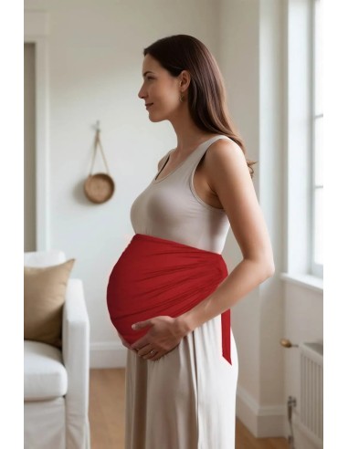 Red anti-emf pregnancy headband