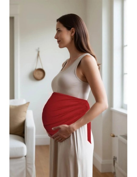 Red anti-emf pregnancy headband