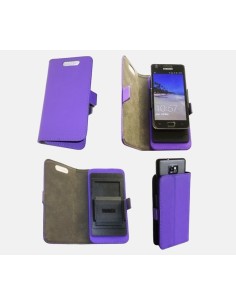 Etui anti-ondes universel moyen format violet simili-cuir (clips)