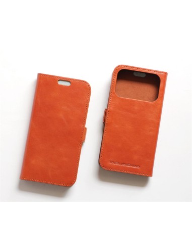 Custodia anti-radiazioni in pelle color cuoio premium per iPhone 17 Pro – Eleganza naturale e protezione efficace