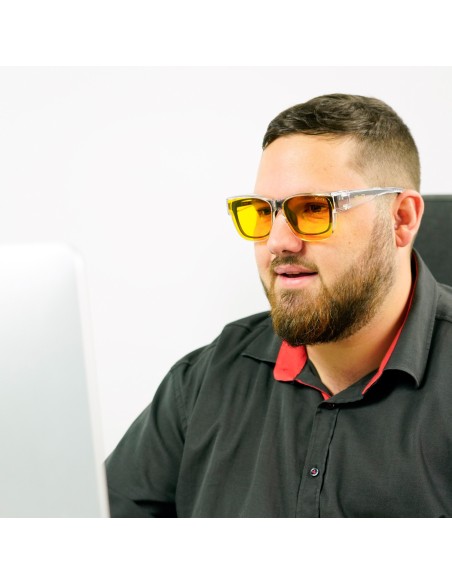 PRiSMA PRO95 OVER1 Fit‑Over Brille – 95% Blaulichtschutz