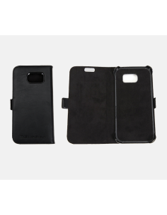 Etui anti-ondes Samsung Galaxy S6 / S6 Edge cuir supérieur noir (book) 2