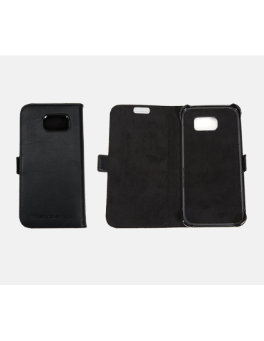 Mikrowellensetui Samsung Galaxy S6 / S6 Edge Schwarzes Leder (Book)