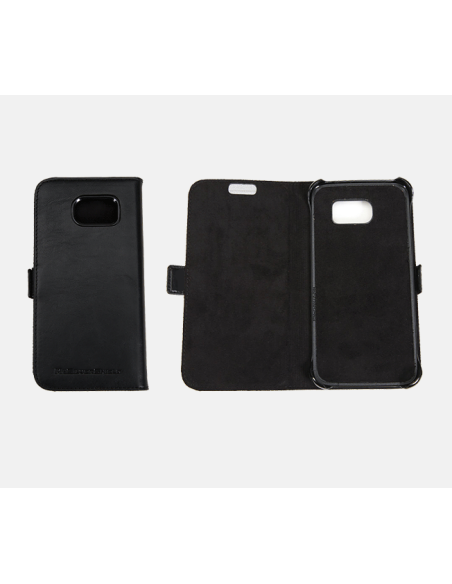 Custodia anti-radiazioni in pelle premium nera per Samsung Galaxy S6 / S6 Edge (a libro) Custodia anti-radiazioni in pelle premium nera per Samsung Galaxy S6 / S6 Edge (a libro)