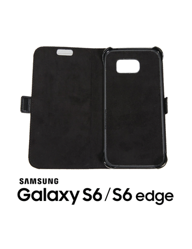 Etui anti-ondes Samsung Galaxy S6 / S6 Edge cuir supérieur noir (book)