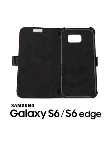 Etui anti-ondes Samsung Galaxy S6 / S6 Edge cuir supérieur noir (book)