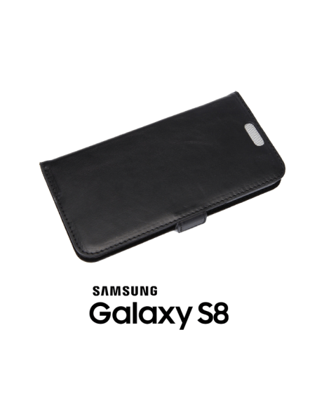 Etui Samsung Galaxy S8 cuir supérieur noir (book)