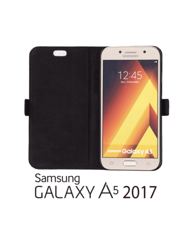 Etui anti-ondes Samsung Galaxy A5 2017 cuir supérieur noir (book)