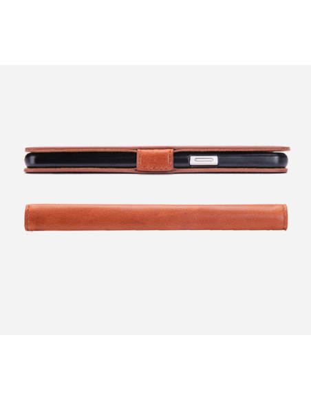 Custodia in pelle anti-radiazioni per Samsung Galaxy A5 2016 in colore marrone chiaro