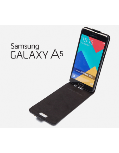Etui anti-ondes Samsung Galaxy A5 2016 cuir supérieur noir (up&down)