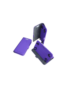 Custodia universale anti-onda molto piccola in similpelle viola.