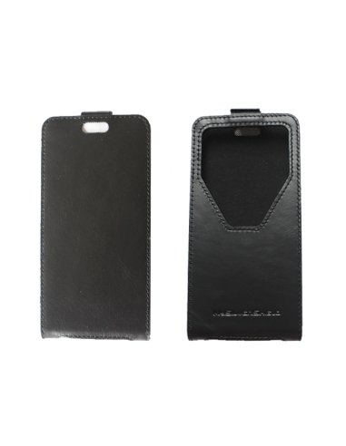 Custodia universale anti-onda, taglia M, in pelle nera (adesivo up&down). Dim/cm: 15 x 7,5 x 1
