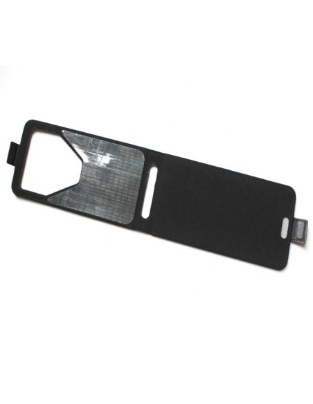Custodia universale anti-onda, taglia M, in pelle nera (adesivo up&down). Dim/cm: 15 x 7,5 x 1