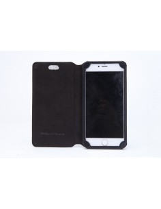 Etui anti-ondes iPhone 6 Plus cuir supérieur noir (book)