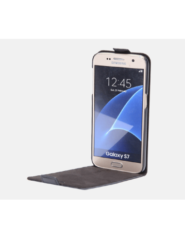 Etui anti-ondes Samsung Galaxy S7 cuir supérieur fauve (up&down)