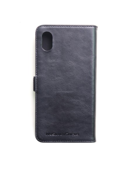 Custodia anti-radiazioni in pelle nera per Apple iPhone XR