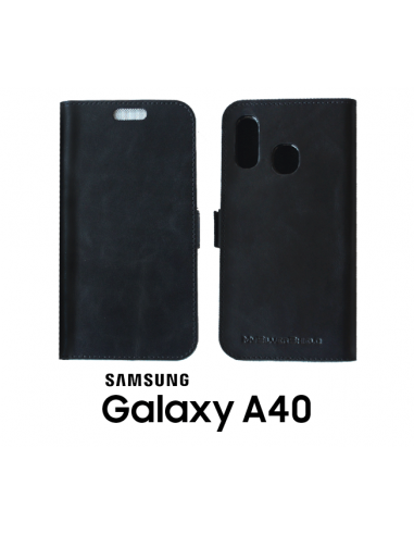 Etui anti-ondes Samsung Galaxy A40 cuir supérieur noir