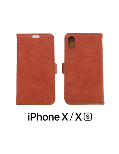 iPhone X /XS top leather anti-wave case animal color