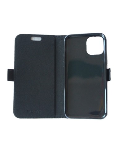 FUNDA ANTI-ONDA DE CUERO NEGRO PROFESIONAL IPHONE 11 (SOPORTE DE TARJETA)