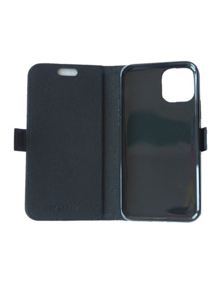 IPHONE 11 PRO PRETO COURO ANTI-ONDA CASO (PORTA-CARTÃO)
