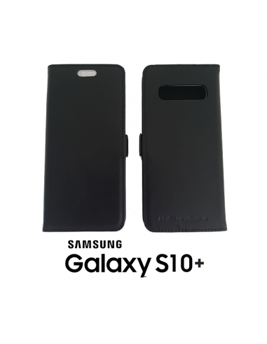 Samsung Galaxy S10 Plus black top leather anti-wave case